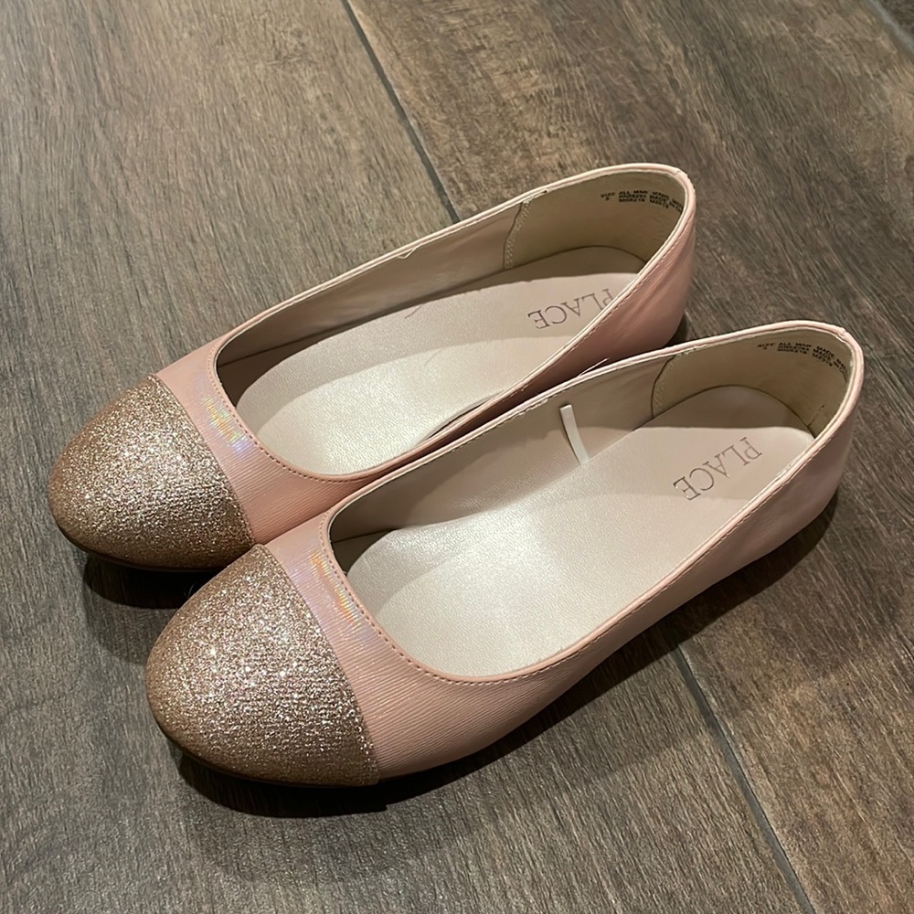 Children’s Place Girls Glitter Ballet Flats